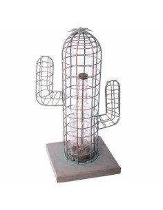 LAMPARA ILUMIN SOLAR 24 24 38CM ACERO CACTUS LDK GARDEN