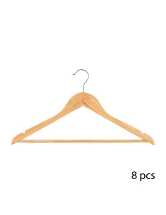 Perchas de madera 45 x 23,5 cm, 8 uds