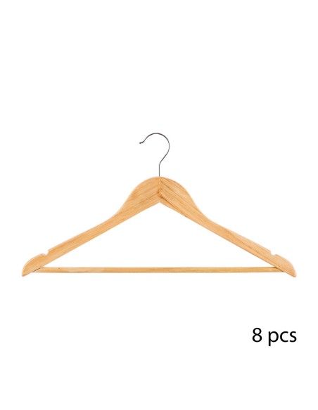 Perchas de madera 45 x 23,5 cm, 8 uds