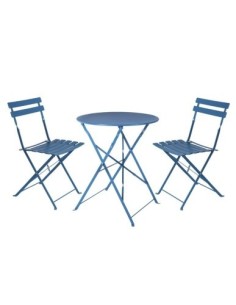 MESA Y SILLA JARD 60 60 71CM INDIGO ACERO LDK GARDEN
