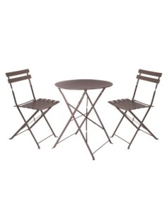 MESA Y SILLA JARD 60 60 71CM O IDO ACERO LDK GARDEN