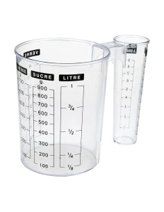 Jarra de medición con dos depositos diferentes 1 l
