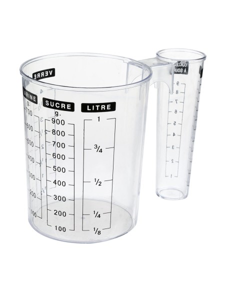 Jarra de medición con dos depositos diferentes 1 l