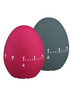 Temporizador tipo huevo con tacto de goma colores surtidos ø7,5 cm