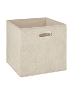 Caja organizadora color beige para estanteria 31 x 31 cm