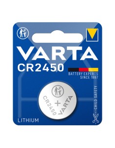 Micro pila de boton lithium cr2450 3v (blister 1 unid.) ø24,5x5,0mm
