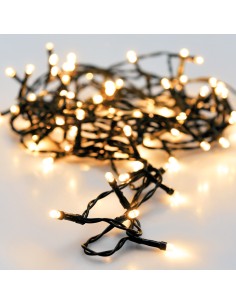 Guirnalda multifuncion 120 leds blanco calido exterior 12 m
