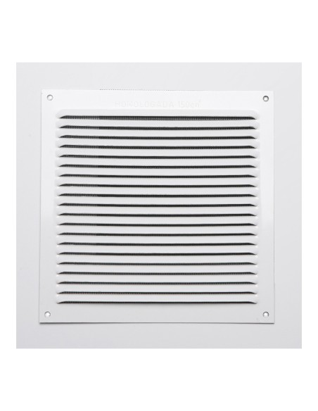 Rejilla s/borde de aluminio 0.6 blanco lacado 170x170mm