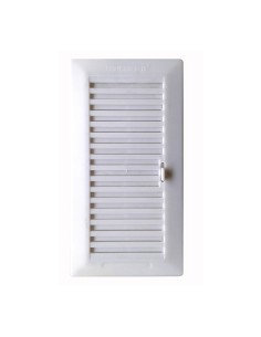 Rejilla empotrar regulable 13.3x26cm + marco abs blanco (g)