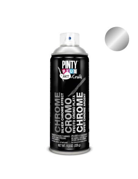 Pintura en spray art & craft 520cc efecto cromo plata c150