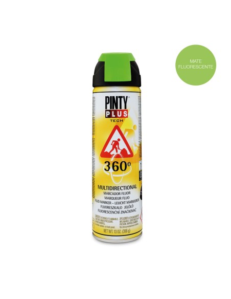 Pintura en spray tech 650 cc marcador 360° verde t136