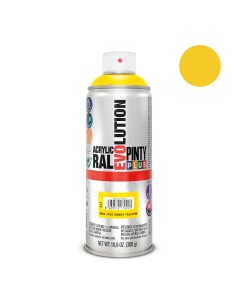 Pintura acrílica spray evolution 520 cc ral 1021 sunny yellow 300 g