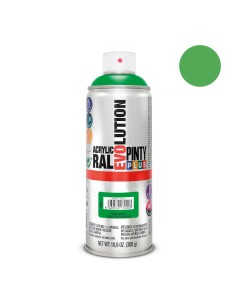 Pintura acrílica spray evolution 520 cc ral 6018 yellow green 300 g