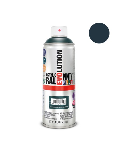 Pintura acrílica spray evolution 520 cc ral 7016 anthracite grey 300 g