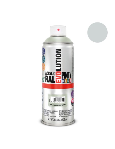 Pintura acrílica spray evolution 520 cc ral 7035 light greu 300 g