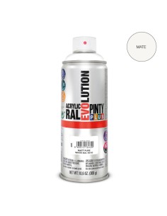 Pintura acrílica spray evolution 520 cc ral 9010 blanco puro mate