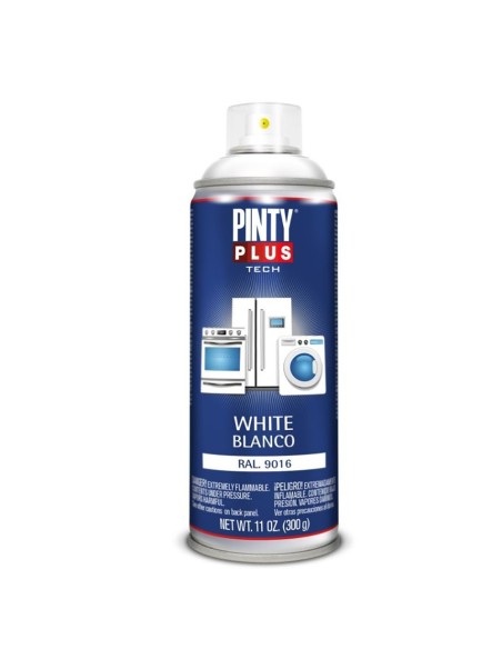 Pintura en spray tech 520 cc electrodomésticos ral 9016 blanco
