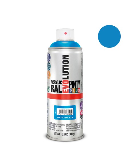 Pintura acrílica spray evolution 520 cc ral 5015 sky blue 300 g