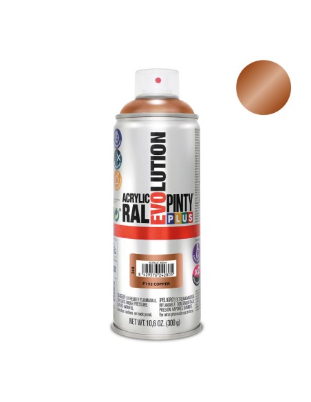 Pintura acrílica spray evolution 520 cc p152 cobre