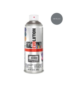 Pintura acrílica spray evolution metalizada 520 cc gris mt156