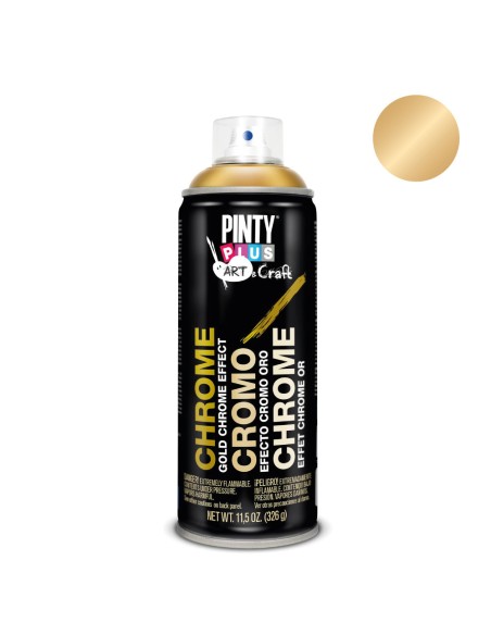 Pintura en spray art & craft 520cc efecto cromo oro c151