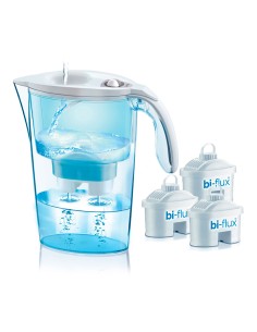 Kit jarra laica stream 2,3l blanca + 3 filtros bi-flux j9047ws
