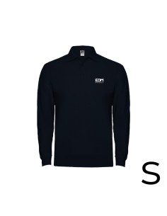 Polo negro manga larga talla-s 65% poliéster 35% algodon