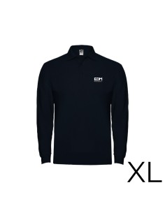 Polo negro manga larga talla-xl 65% poliéster 35%algodon