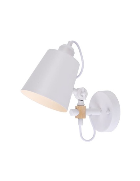 Aplique de pared metalico e27 60 w color blanco 25 x 27 cm