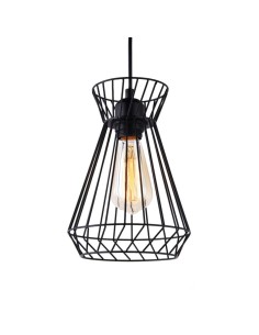 Lámpara de techo metalica e27 60w color negro ø19 x 26 x 130 cm