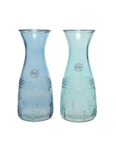 Botella de cristal con relieve ø10 x 25 cm 1,10 l modelos surtidos