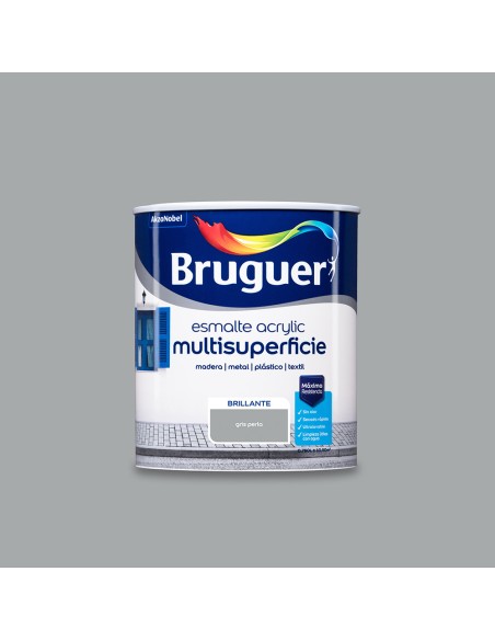 Esmalte acrilico multisuperficie gris perla brillante 750 ml