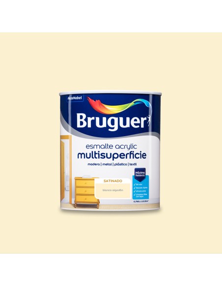 Esmalte acrilico multisuperficie blanco algodón satinado 750 ml