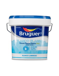 Pintura plástica vinílica interior blanco glaciar mate 4 l