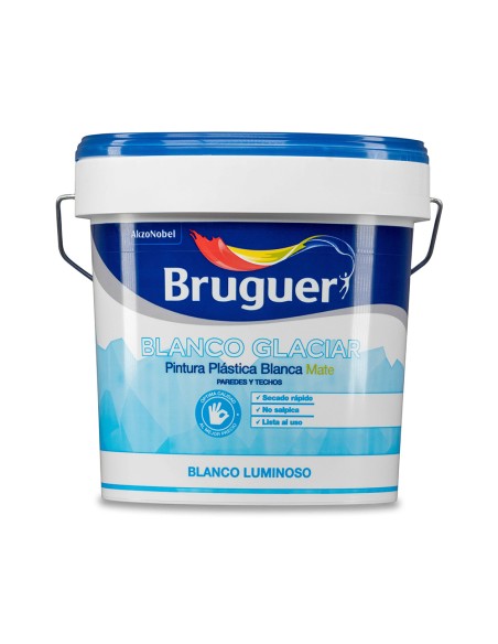 Pintura plástica vinílica interior blanco glaciar mate 4 l
