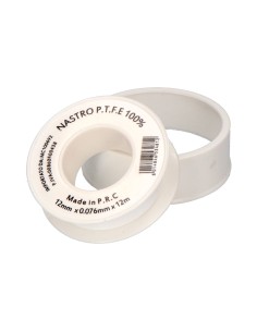 Cinta de ptfe 76 micras blanco 12 mm x 12 m