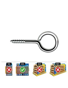 Hembrilla roscada cerrada ø2,4 x 30 mm zincado, caja 500 uds