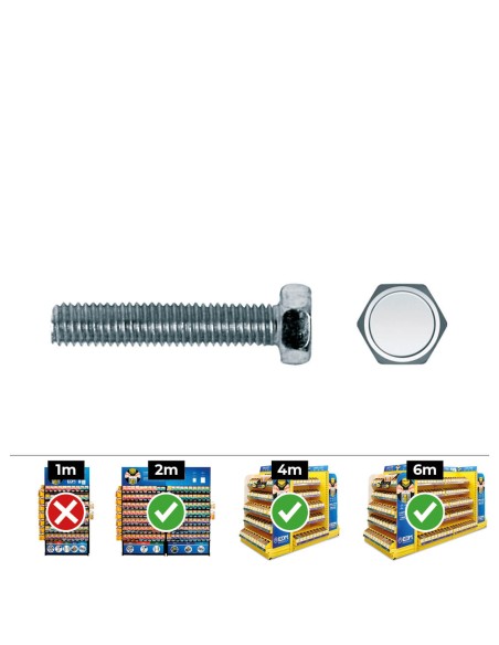 Caja 250 unid. tornillo metrica hexagonal din/ref 933 ø5x20mm zincado celo