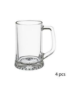 Jarras de cerveza de cristal 32 cl, 4 uds
