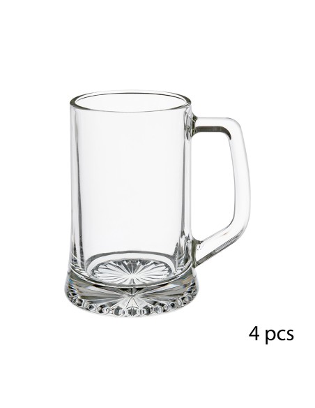 Jarras de cerveza de cristal 32 cl, 4 uds