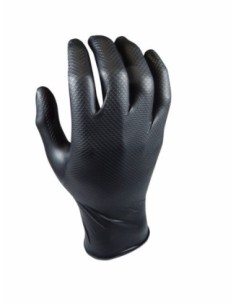 GUANTE DESECHABLE   L11 ESCAMADO NITR. NE GRIPAZZ 50 PZ