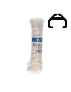 Cordón trenzada tendedero polipropileno blanco, calibre 4,5 mm x 15 m