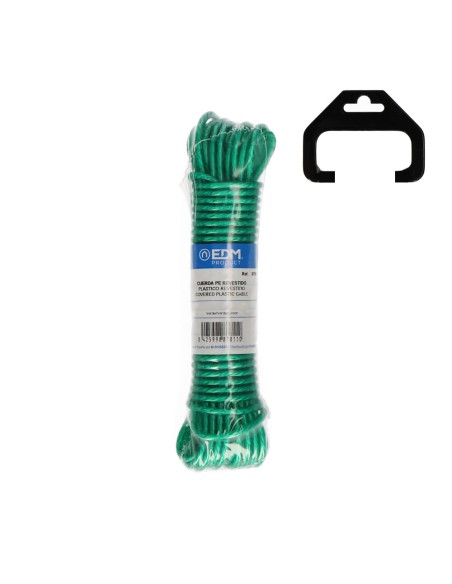 Cuerda plástico verde revestido pvc tendedero 10 m