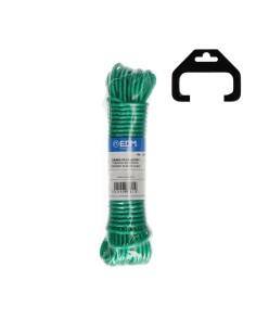 Cuerda plástico verde revestido pvc tendedero 15 m