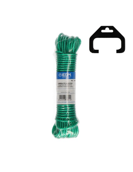 Cuerda plástico verde revestido pvc tendedero 15 m