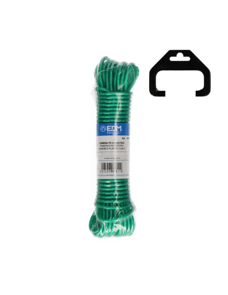 Cuerda plástico verde revestido pvc tendedero 25 m