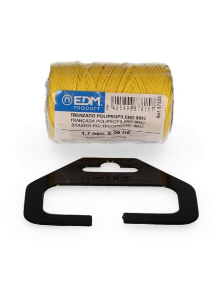 Cordón trenzado polipropileno 8842 amarillo, calibre 1,7 mm x 25 m