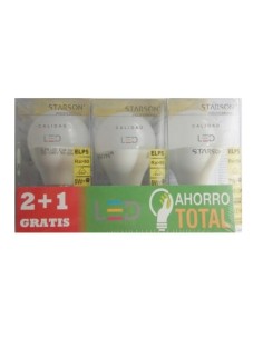 LAMPARA ILUMIN LED ESF. E14 5W 500LM 3000K STARSON 3 PZ