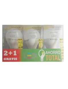 LAMPARA ILUMIN LED ESF. E27 5W 500LM 3000K STARSON 3 PZ