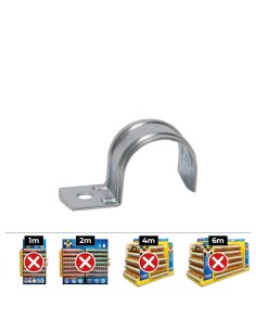 Grapa para cable tubular ø28 x 28 mm 928f, metalizado, caja 100 uds